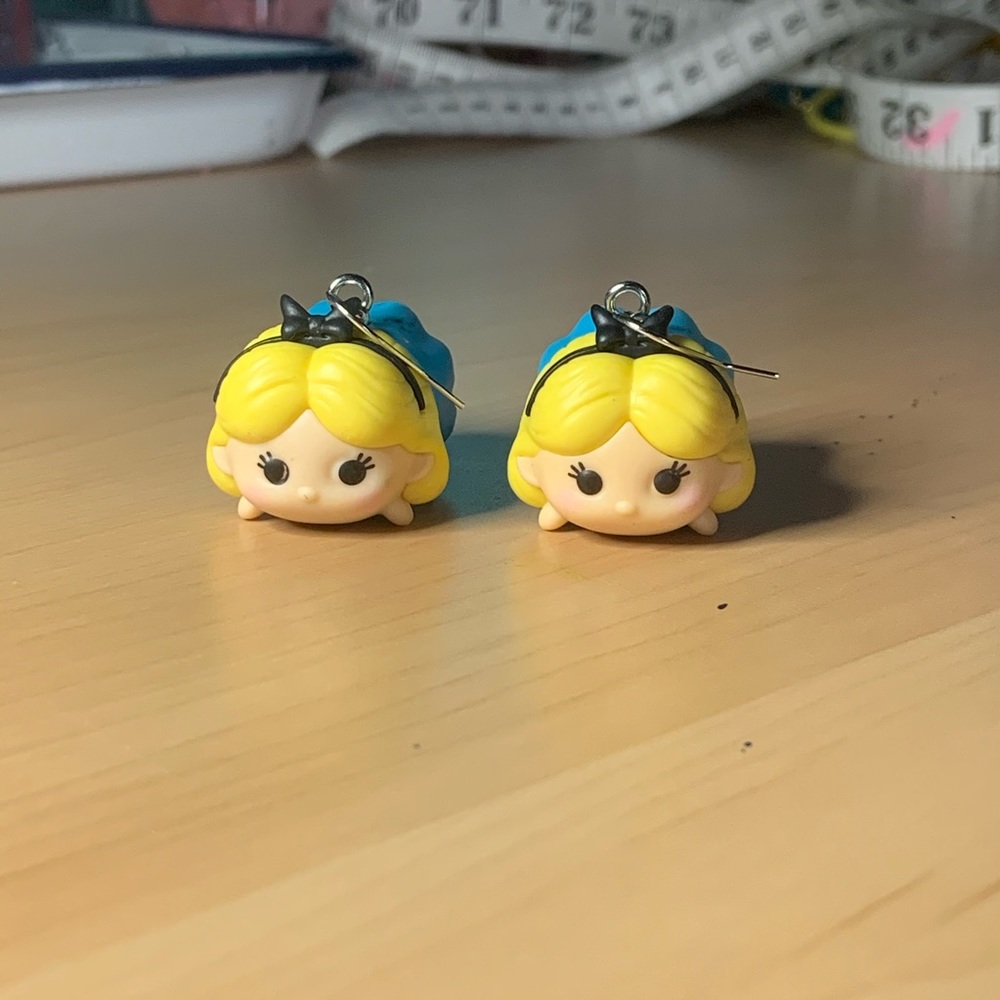 Handmade Alice in Wonderland Tsum Tsum earrings